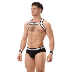 Barcode Berlin Harnais élastique TOP Noir-Blanc
